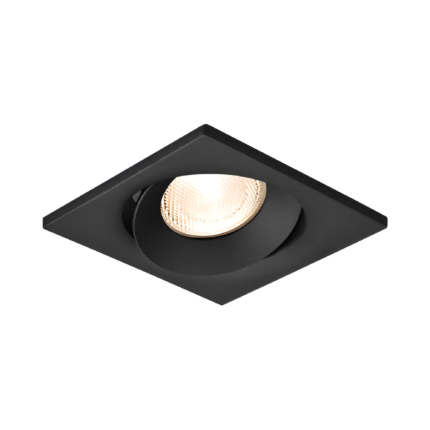 Tetra ugradna rozetna 1×GU10 crna kvadrat - Слика 1