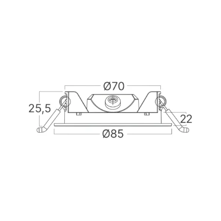 LED panel 3W 3u1 IP40 ugradni beli krug - Slika 8