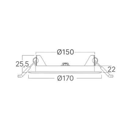 LED panel 12W 4000K IP40 ugradni beli krug - Слика 7