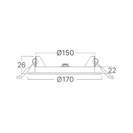 LED panel 12W 3u1 IP40 dimabilni ugradni beli krug - Слика 8