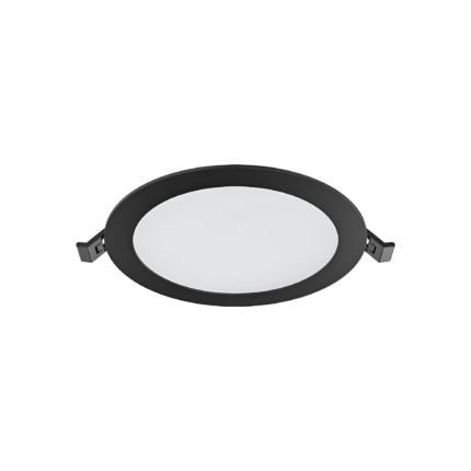 LED panel 12W 3u1 IP40 dimabilni ugradni crni krug - Slika 1
