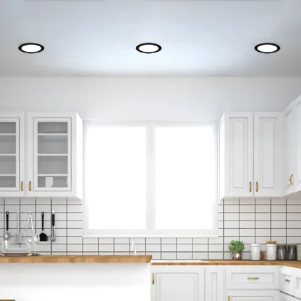 LED panel 12W 3u1 IP40 dimabilni ugradni crni krug - Slika 2