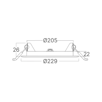 LED panel 18W 3u1 IP40 dimabilni ugradni crni krug - Слика 8