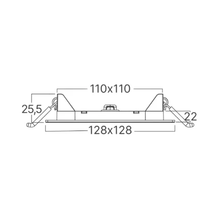 LED panel 6W 4000K IP40 ugradni beli kvadrat - Слика 7