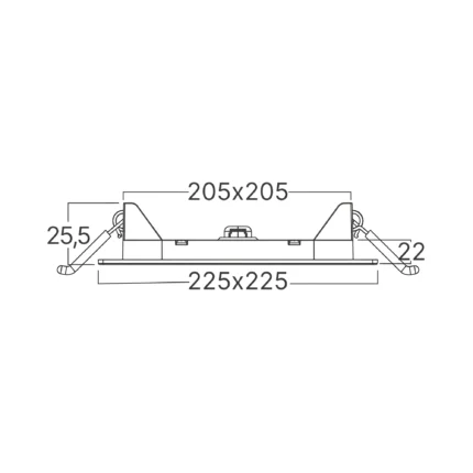 LED panel 18W 3000K IP40 ugradni beli kvadrat - Slika 7
