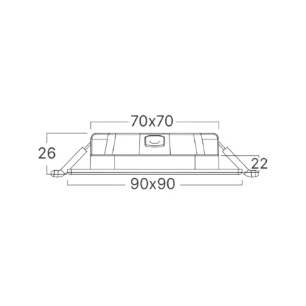 LED panel 4W 3u1 IP40 dimabilni ugradni crni kvadrat - Слика 8