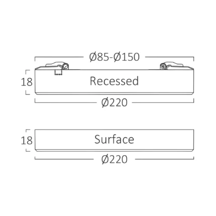 LED panel 20W 3u1 nadgradni beli krug sa senzorom - Slika 8