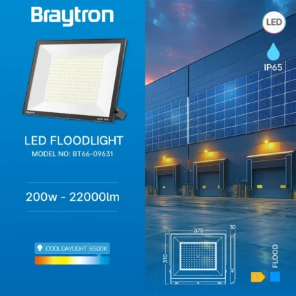 LED reflektor FC 200W crni 6500K IP65 - Slika 5