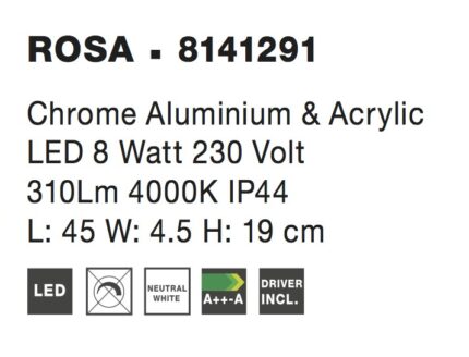 Nova Luce kupatilska lampa ROSA 8141291 - Слика 4