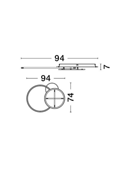 Nova Luce plafonjera RUBIC 9001100 - Slika 6