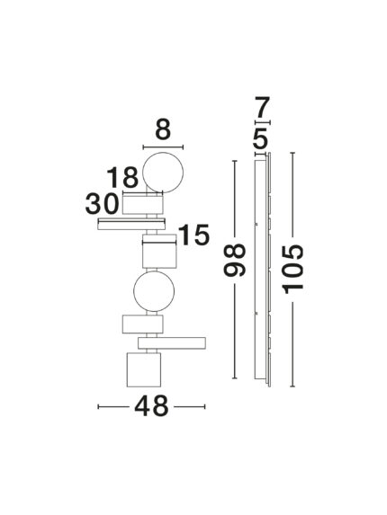 Nova Luce zidna lampa MARGOT 9130640 - Слика 4