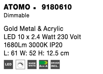 Nova Luce plafonjera ATOMO 9180610 - Slika 6