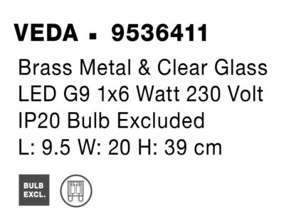Nova Luce zidna lampa VEDA 9536411 - Слика 4