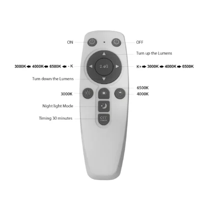LED visilica BLADE 6 – 45W 3u1 remote beli kvadrat - Слика 3