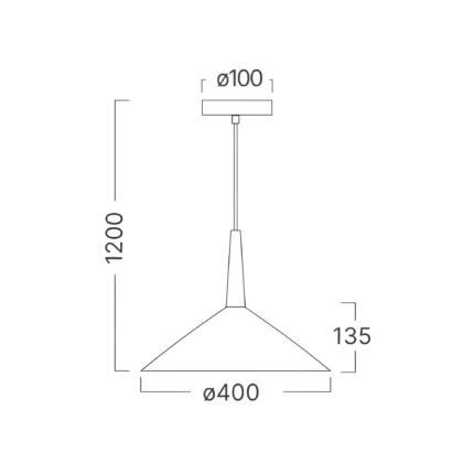Visilica CANOPY 1 – E27 beli - Slika 3