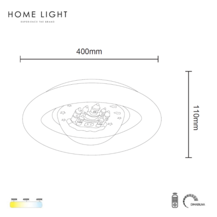 Plafonjera SOLEA 130 24/54W CCT dimabilna - Slika 3