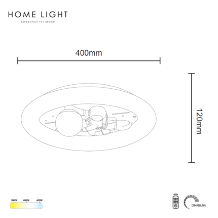 Plafonjera SOLEA 132 24/54W CCT dimabilna - Слика 3